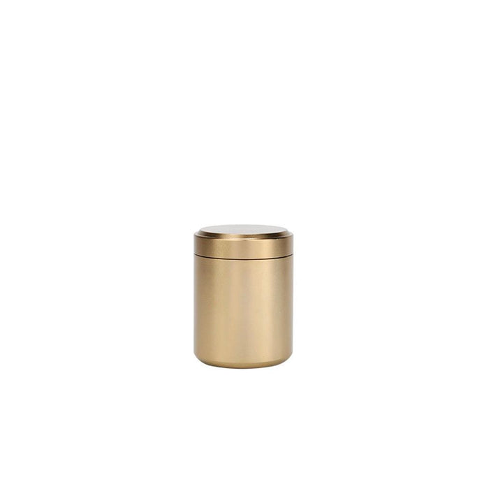 Golden Mini Screw Cap Airtight Matcha Canister Tea Powder Caddy Container 70ml