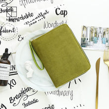 Kinbor Matcha Color A6 Multifunction Hobonichi Style Velvet Notebook Fashion Zipper Wallet Planner Diary Book Travel Notepad